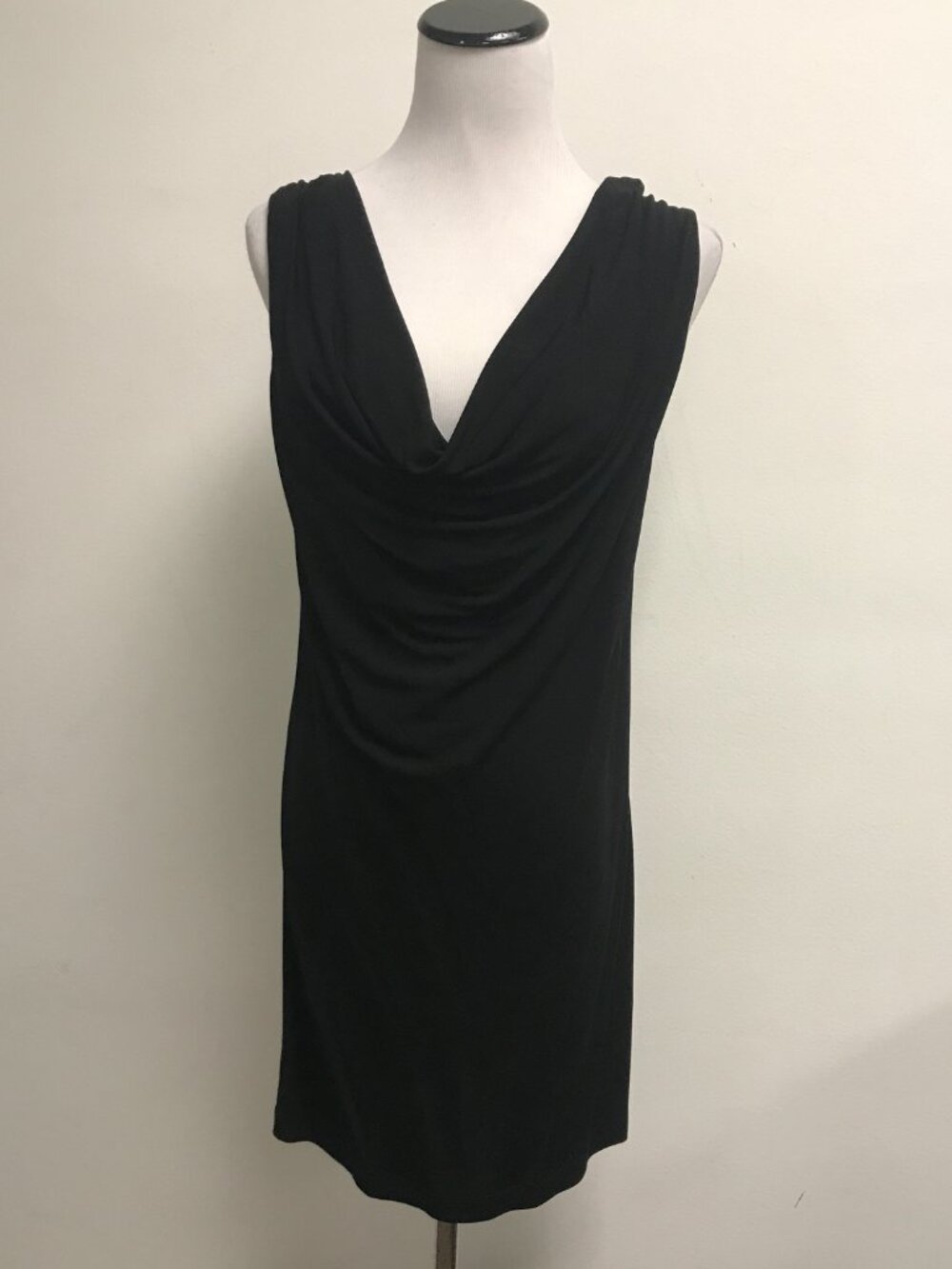 Haute Hippie black drape neck sleeveless mini dress XS